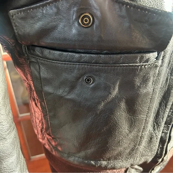 Vintage LL Bean G-1 Goatskin Leather Bomber Flight Jacket 42 Wool Quilt Lined - Picture 8 of 16